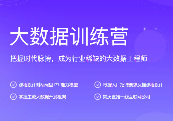 大数据训练营|2021年|价值5990元|完结